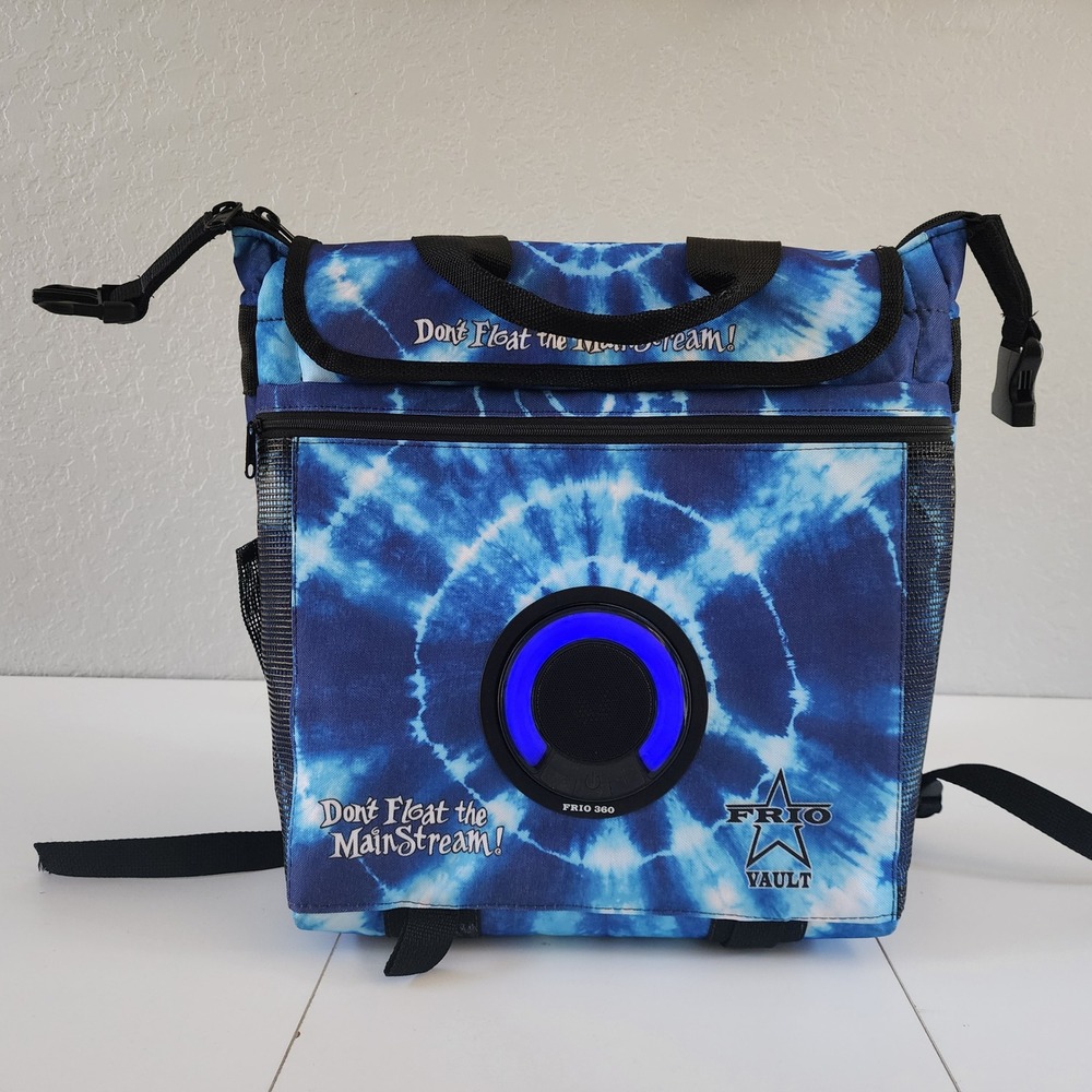 SweetWater Brewing Frio 360 Vault Cooler Backpack Bluetooth Speaker Tie Dye Blue